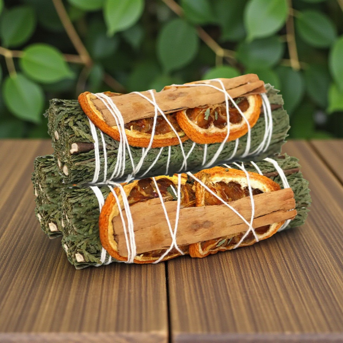 Cedar, Orange & Cinnamon Smoke Cleansing Bundle for Home, Protection, Balance & Harmony