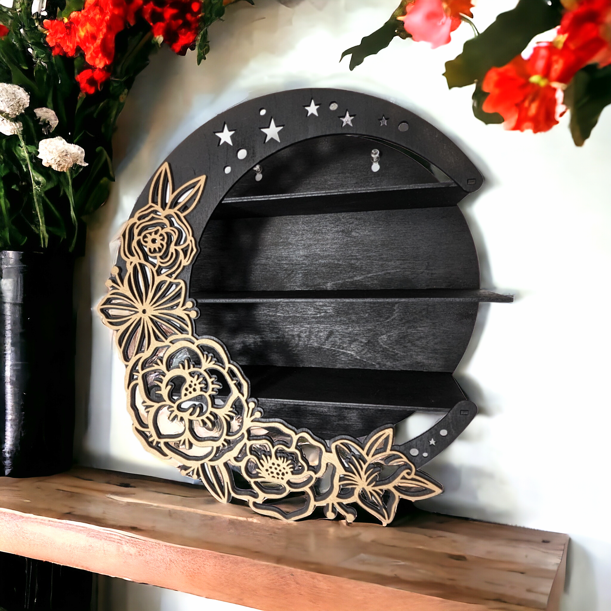 moon shelf for crystals