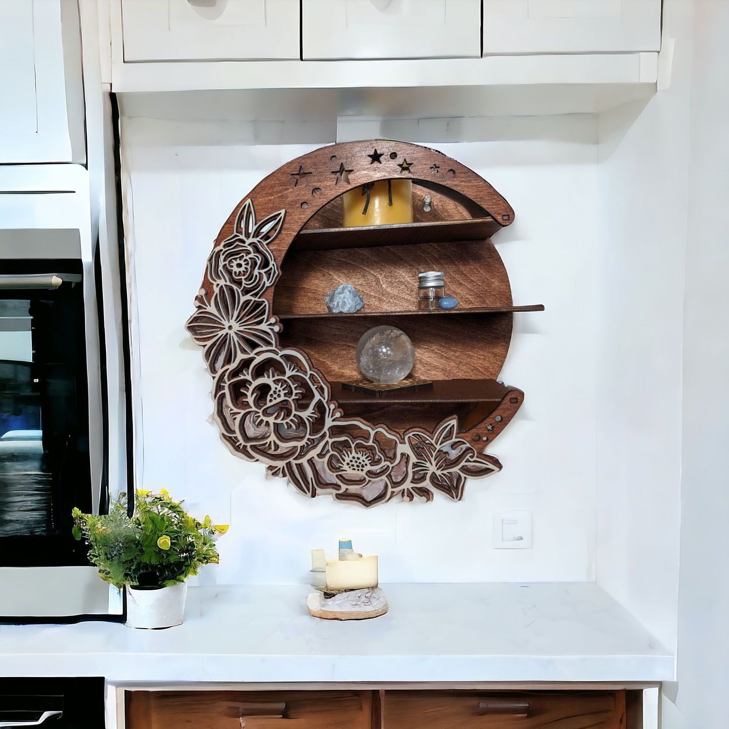 Moon Shelf For Crystal Display