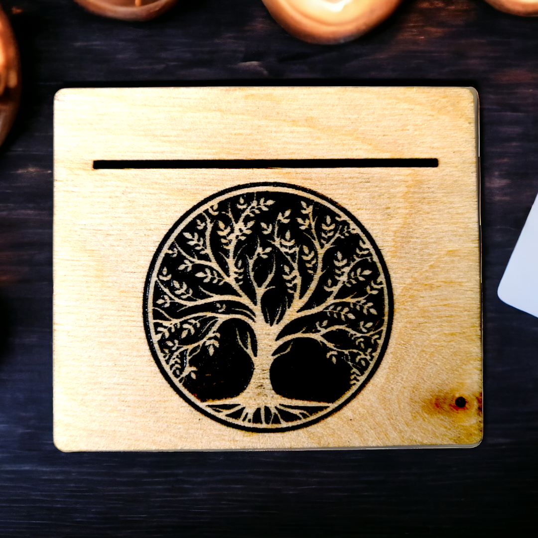 Wooden Tarot Card Holder