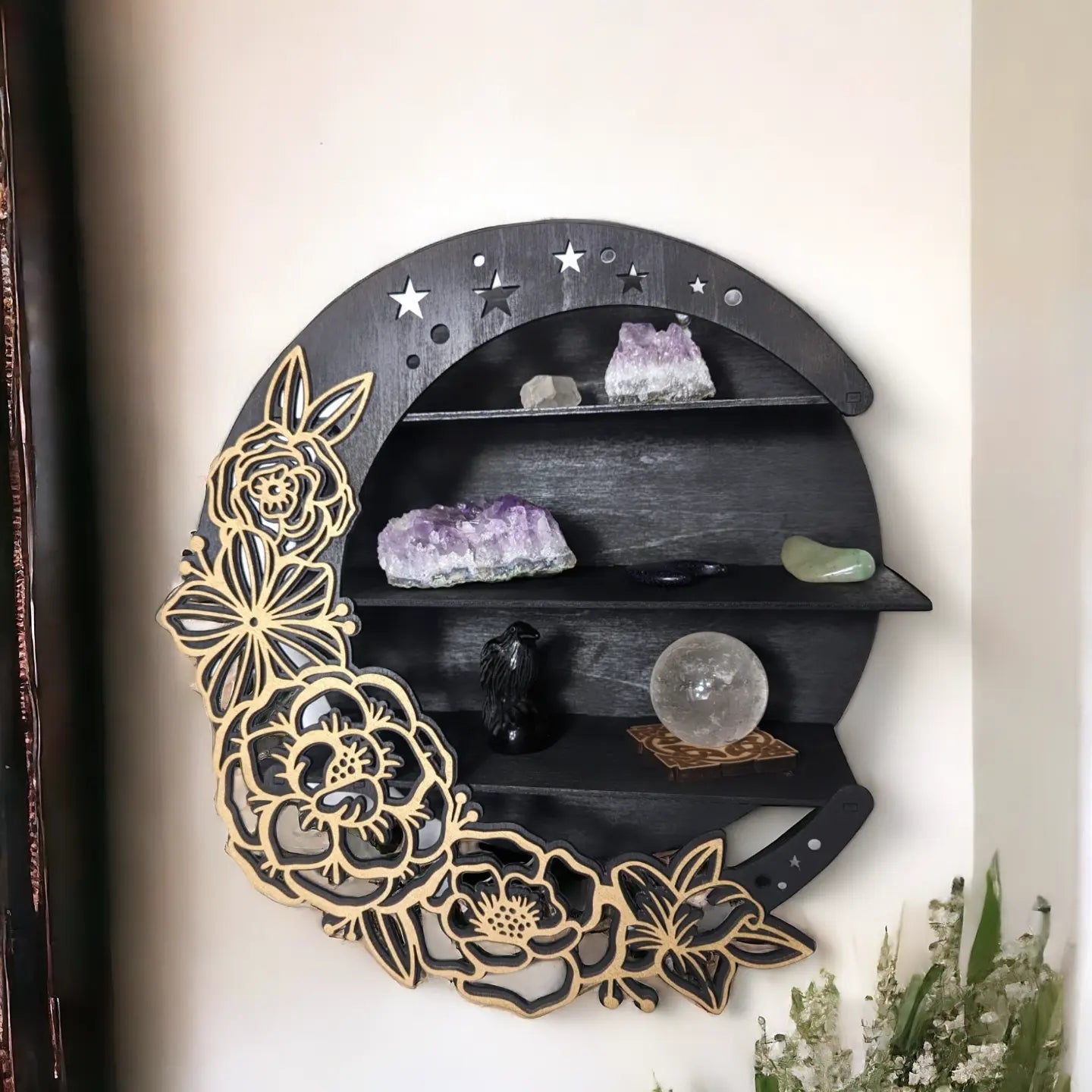 moon shelves for crystals