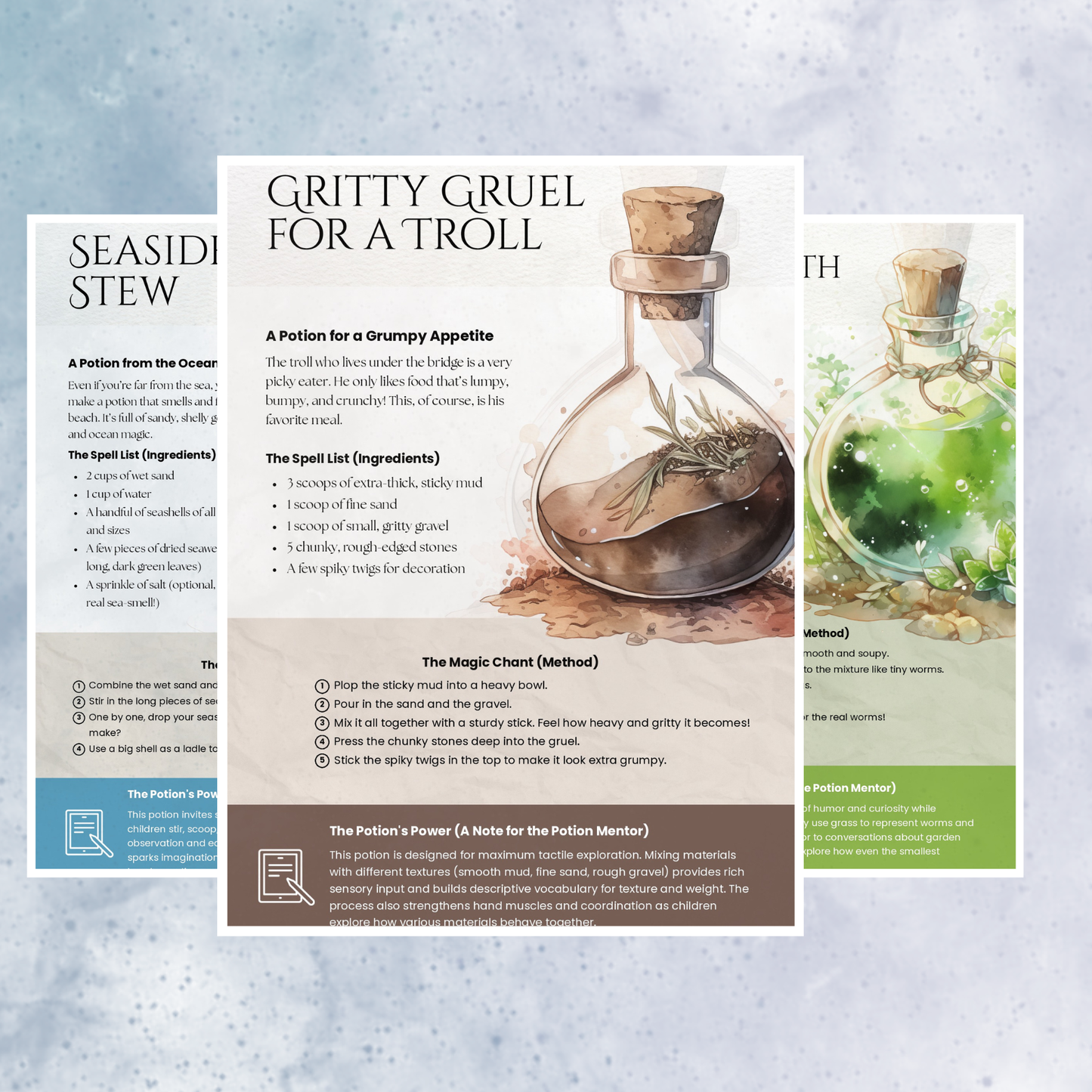 The Young Witch’s Grimoire: Mud Kitchen Potion Recipes for Curious Kids and Garden Alchemists | Nature Play, Sensory Science & Magical Learning
