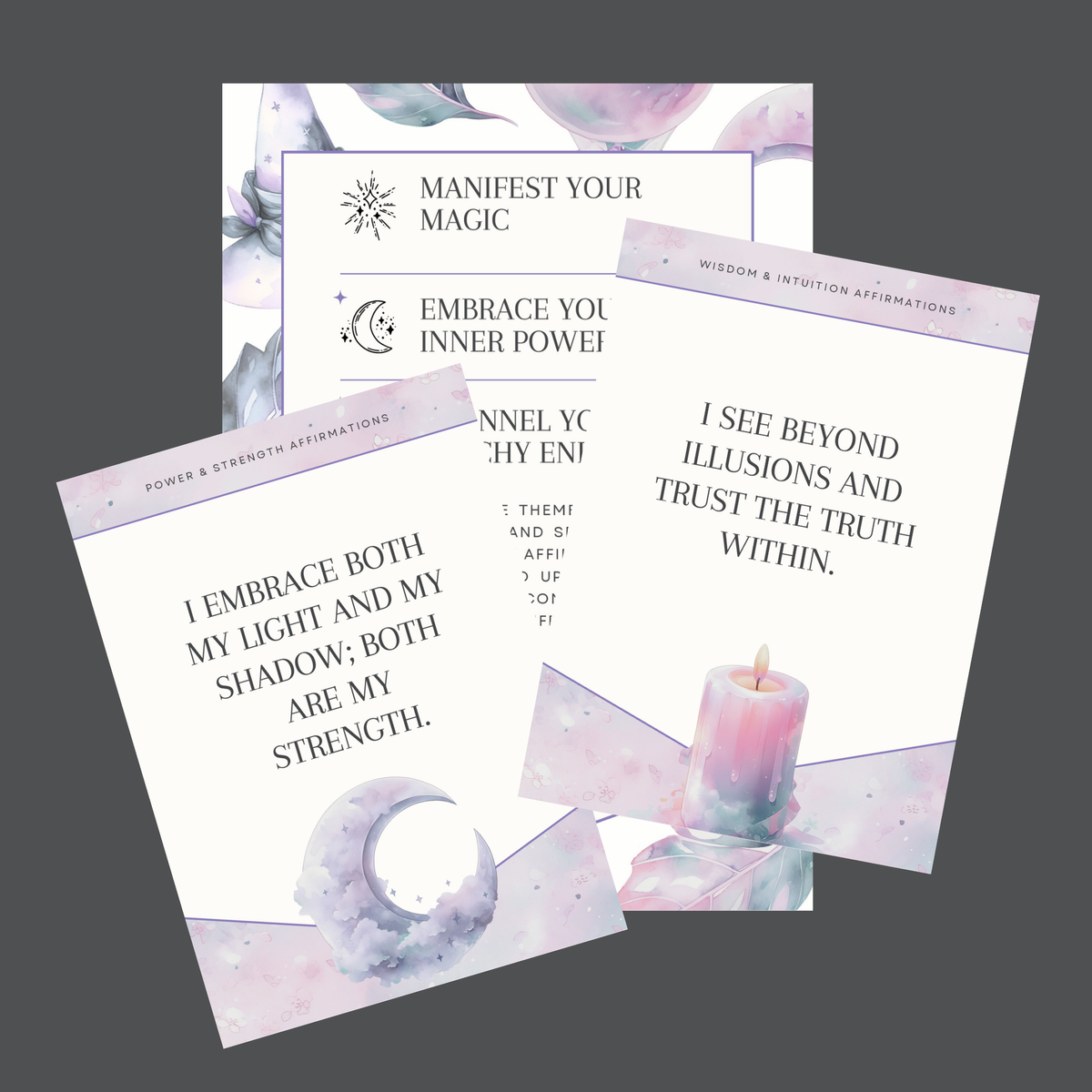 Witchy Affirmation Cards – Printable Deck
