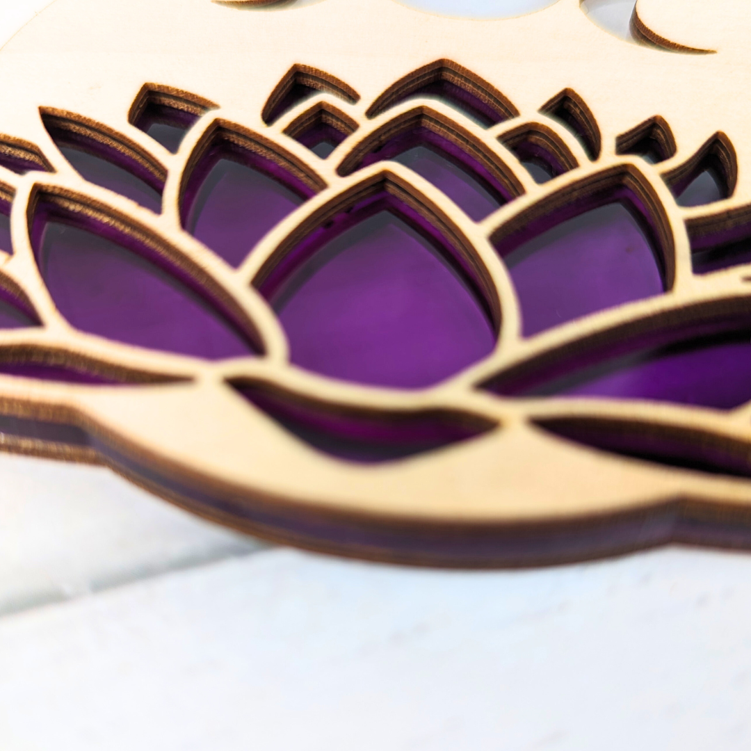 Triple Moon With Lotus Flower Ornament