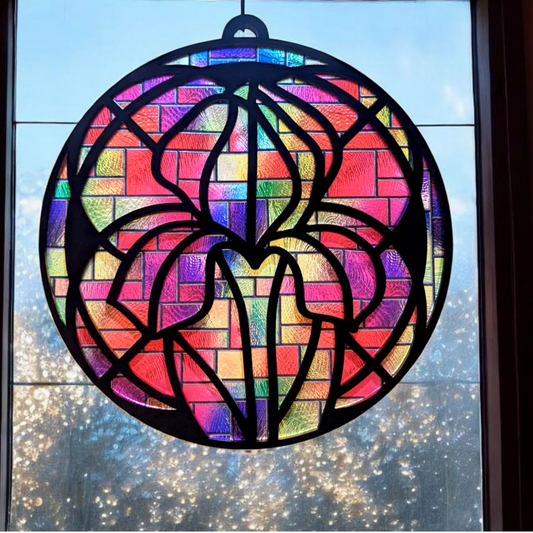 Flower Suncatcher - Irish Stained Glass- Inspired
