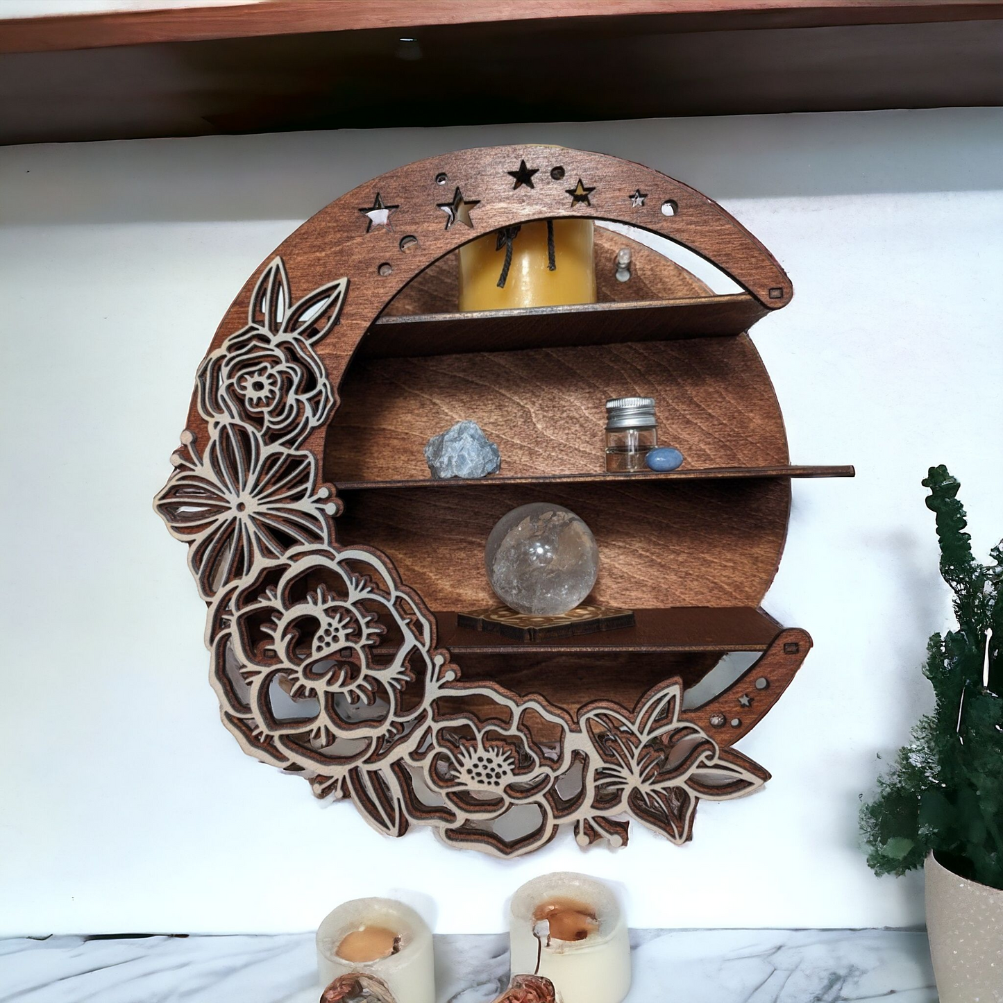Moon Shelf For Crystal Display