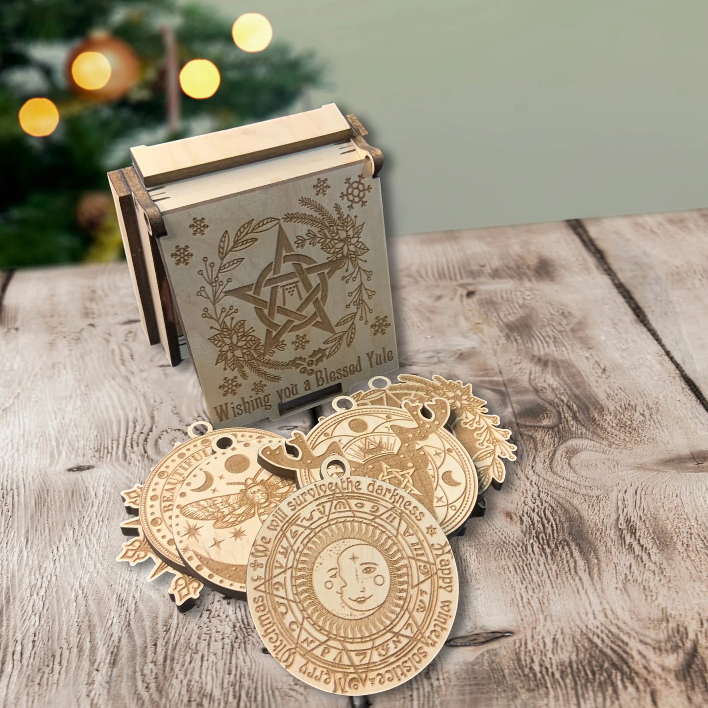 Yule Decorations | Winter Solstice Ornaments Gift Box
