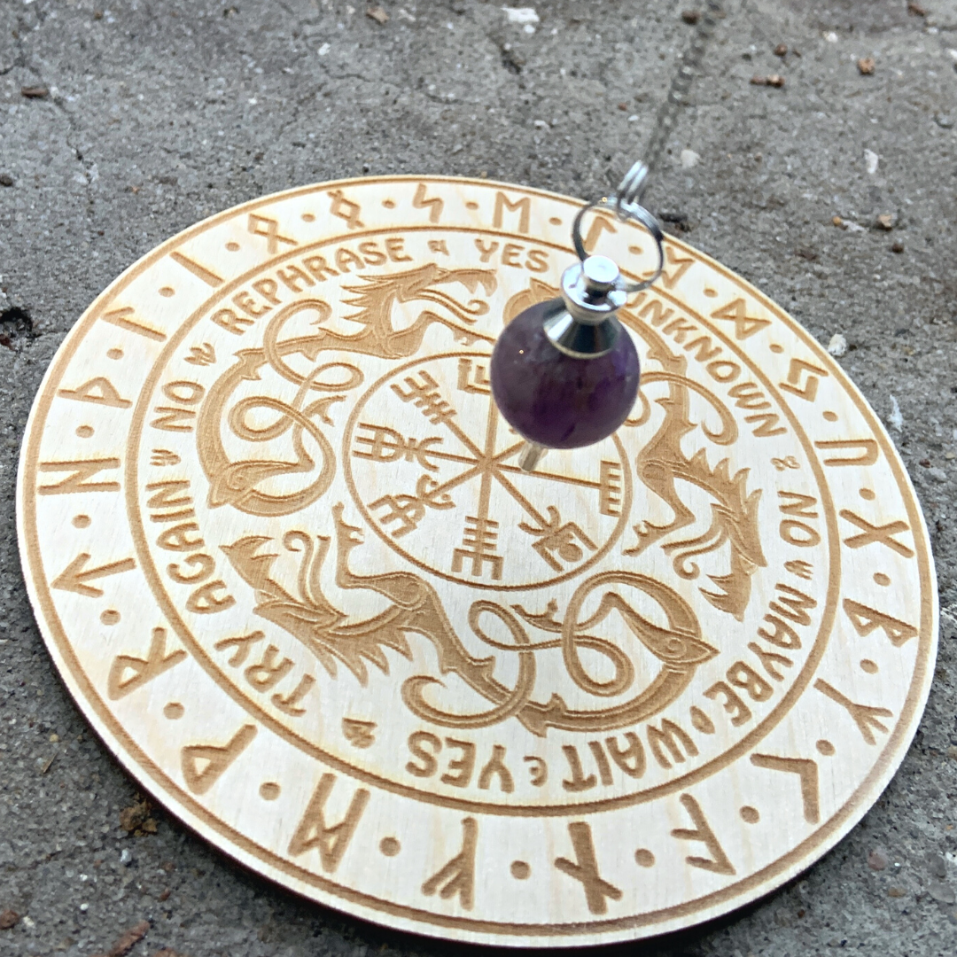 wooden casting board for runes