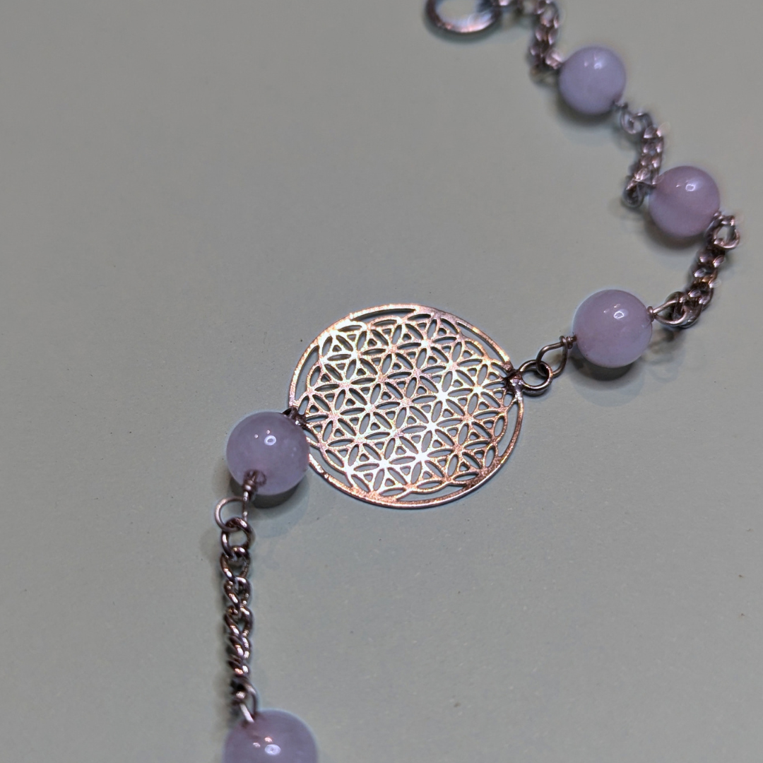 Rose Quartz Pendulum – 3-in-1 Pendulum Bracelet for Divination & Heart-Centered Work