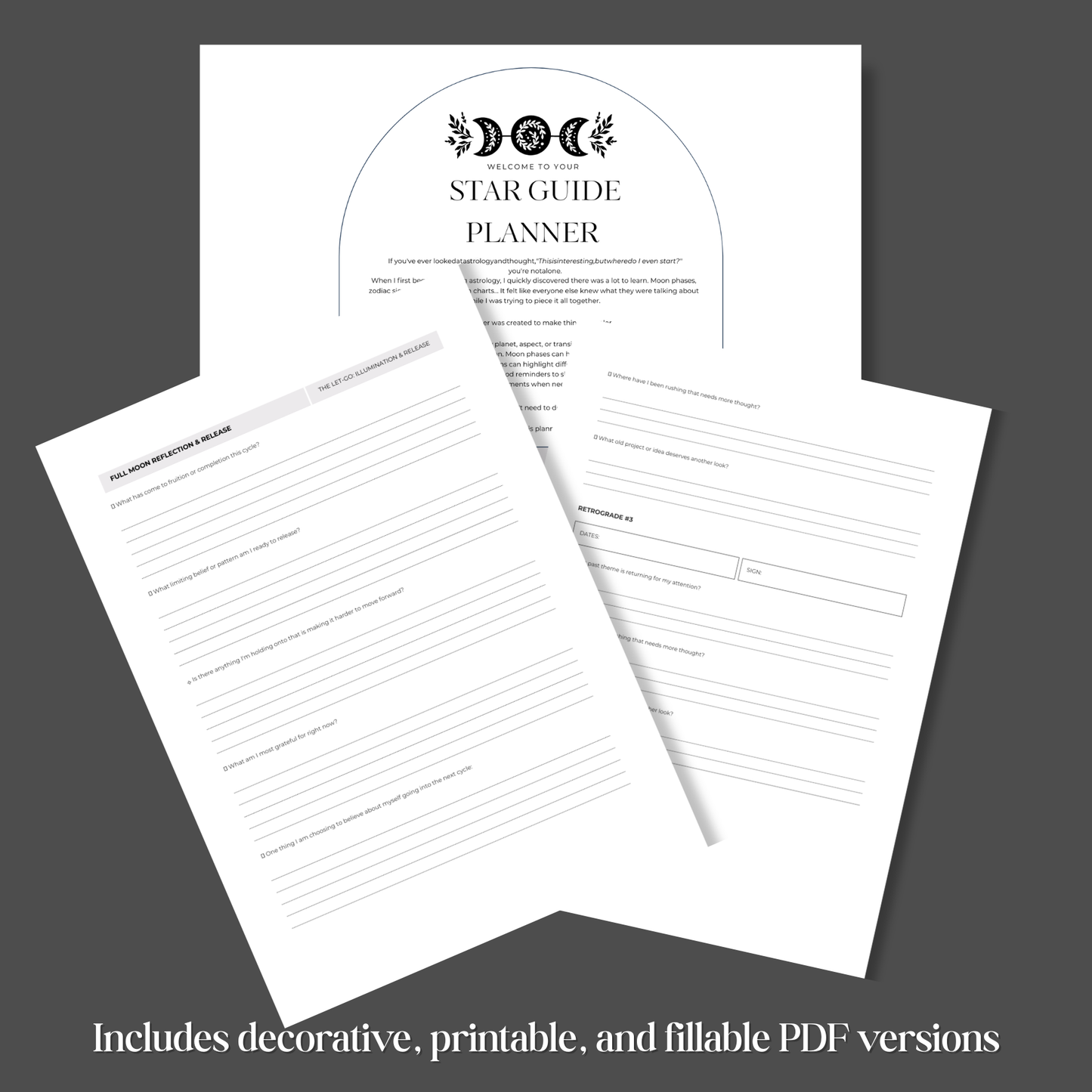 Beginner Astrology Planner & Journal | Printable Astrology Workbook with Moon Phases, Zodiac Seasons & Birth Chart Pages