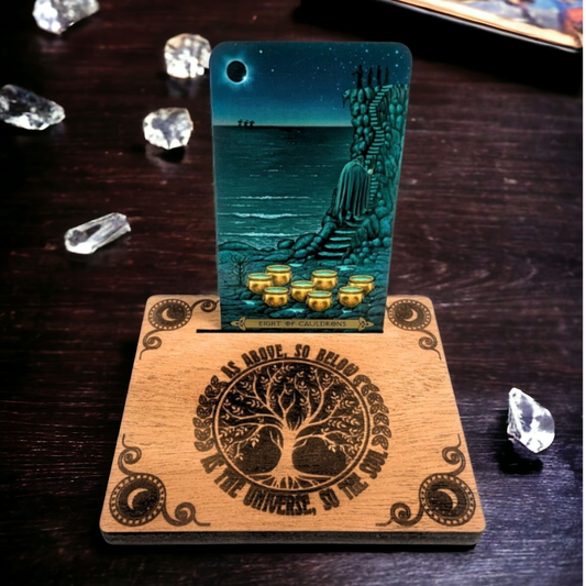 Wooden Tarot Card Holder