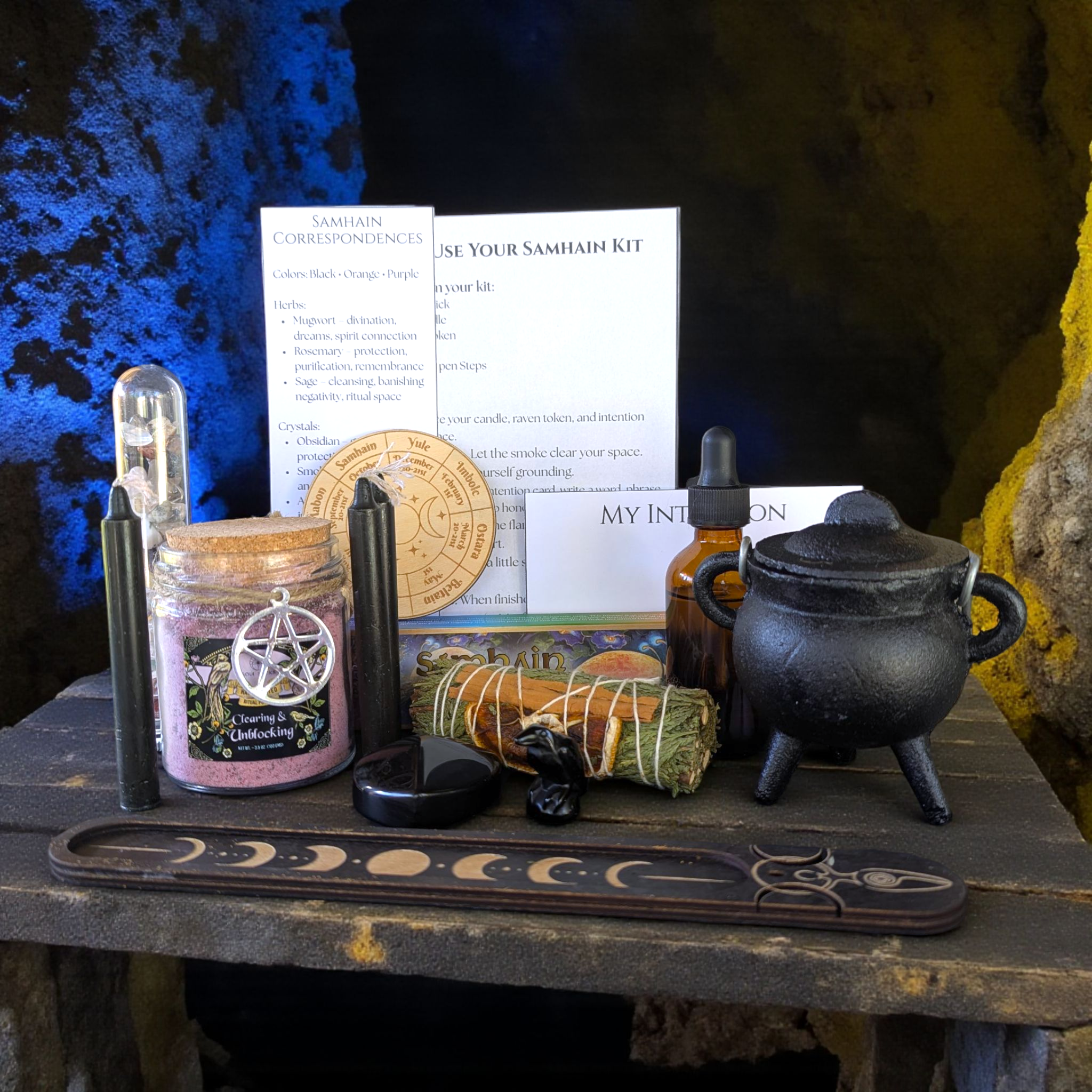 Los Sam Mini Ritual Samhain Ritual Kit – Witchcraft Supplies for Beginners, Seasonal Pagan ...