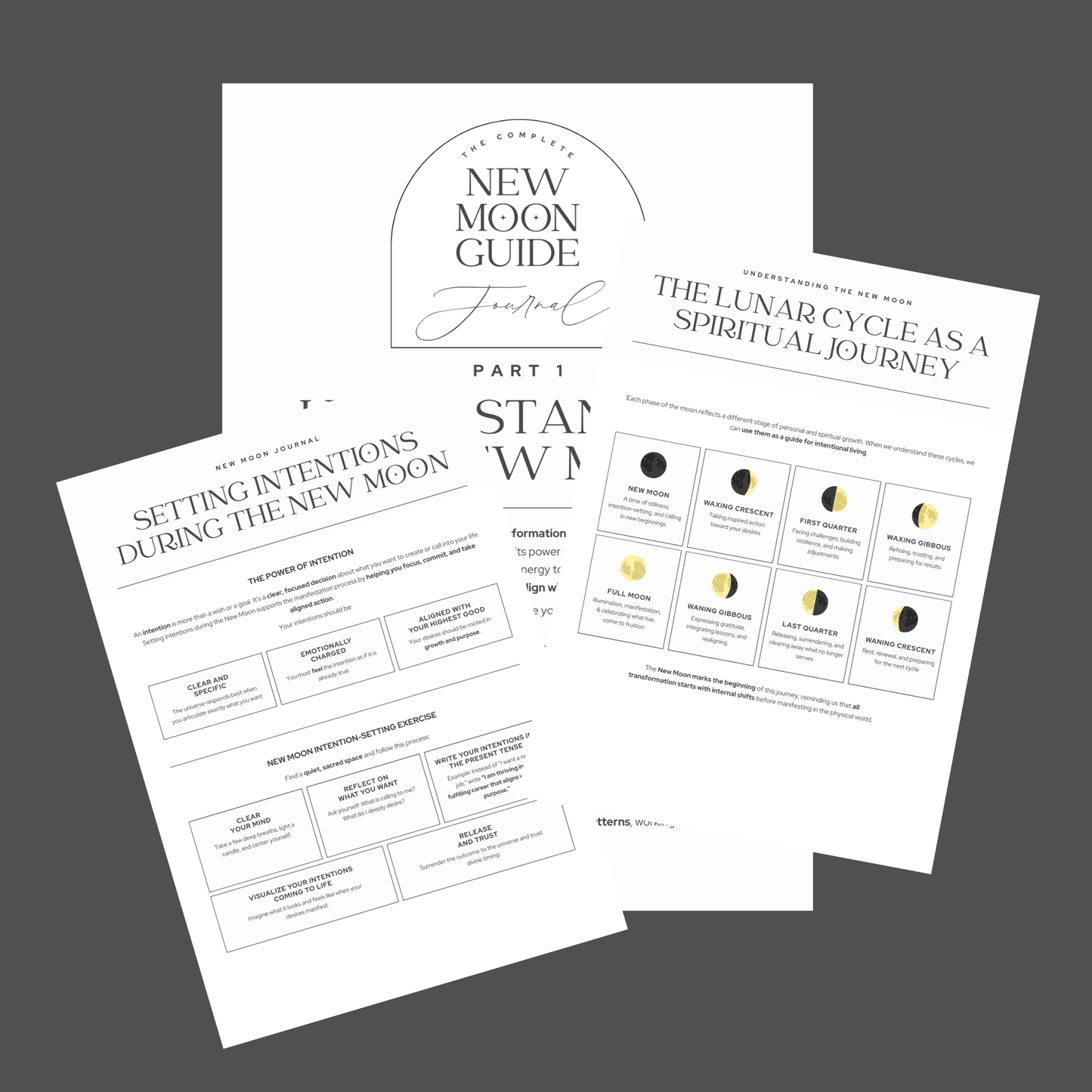 New Moon Guide & Journal | Lunar Intentions, Manifestation & Reflection