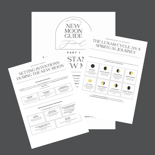 New Moon Guide & Journal | Lunar Intentions, Manifestation & Reflection