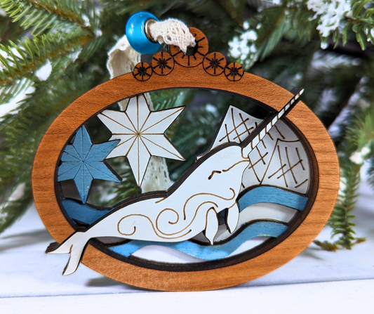 Arctic Animals Collection - Narwhal Christmas Ornament