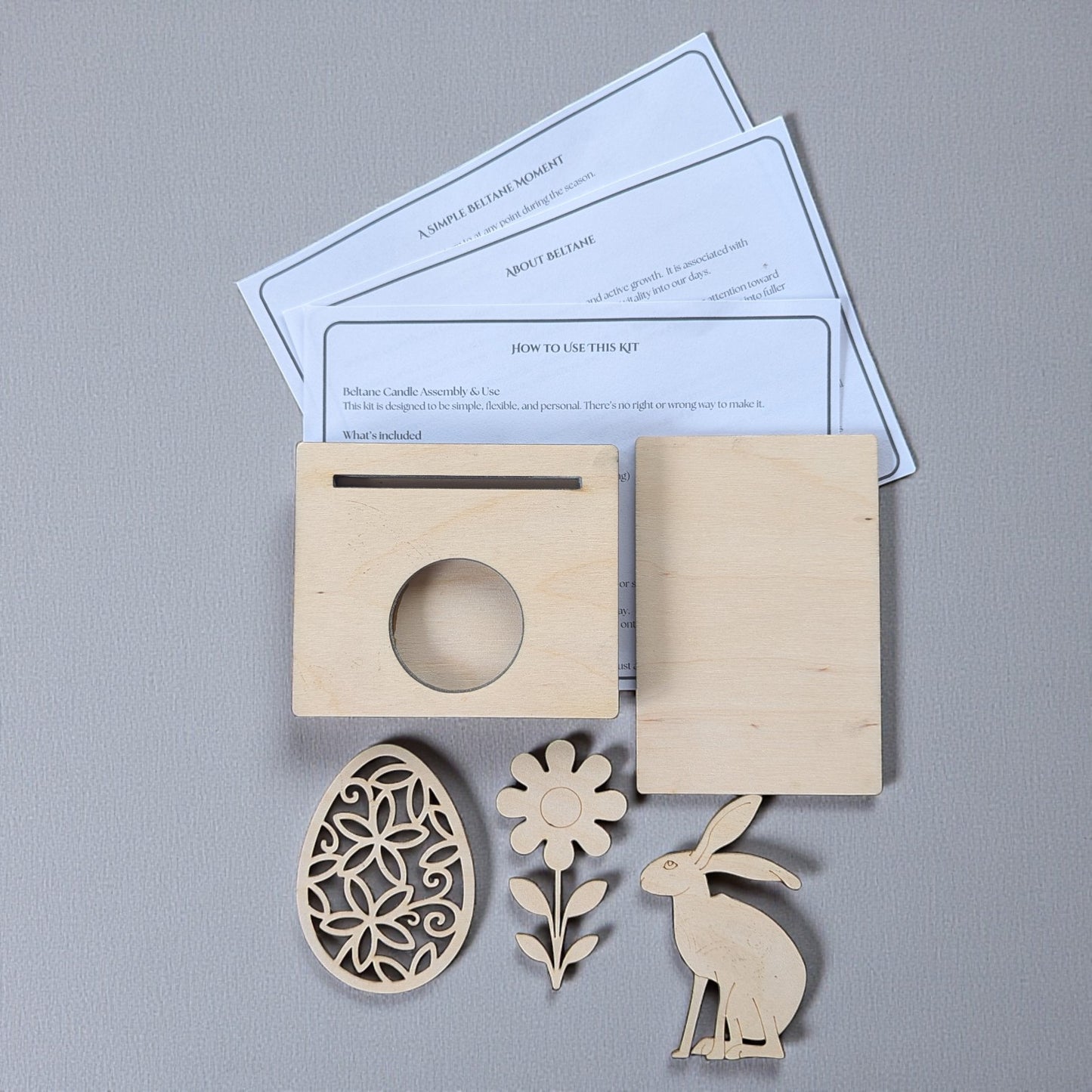 DIY Ostara Tealight Holder Kit – Unfinished Wood Craft