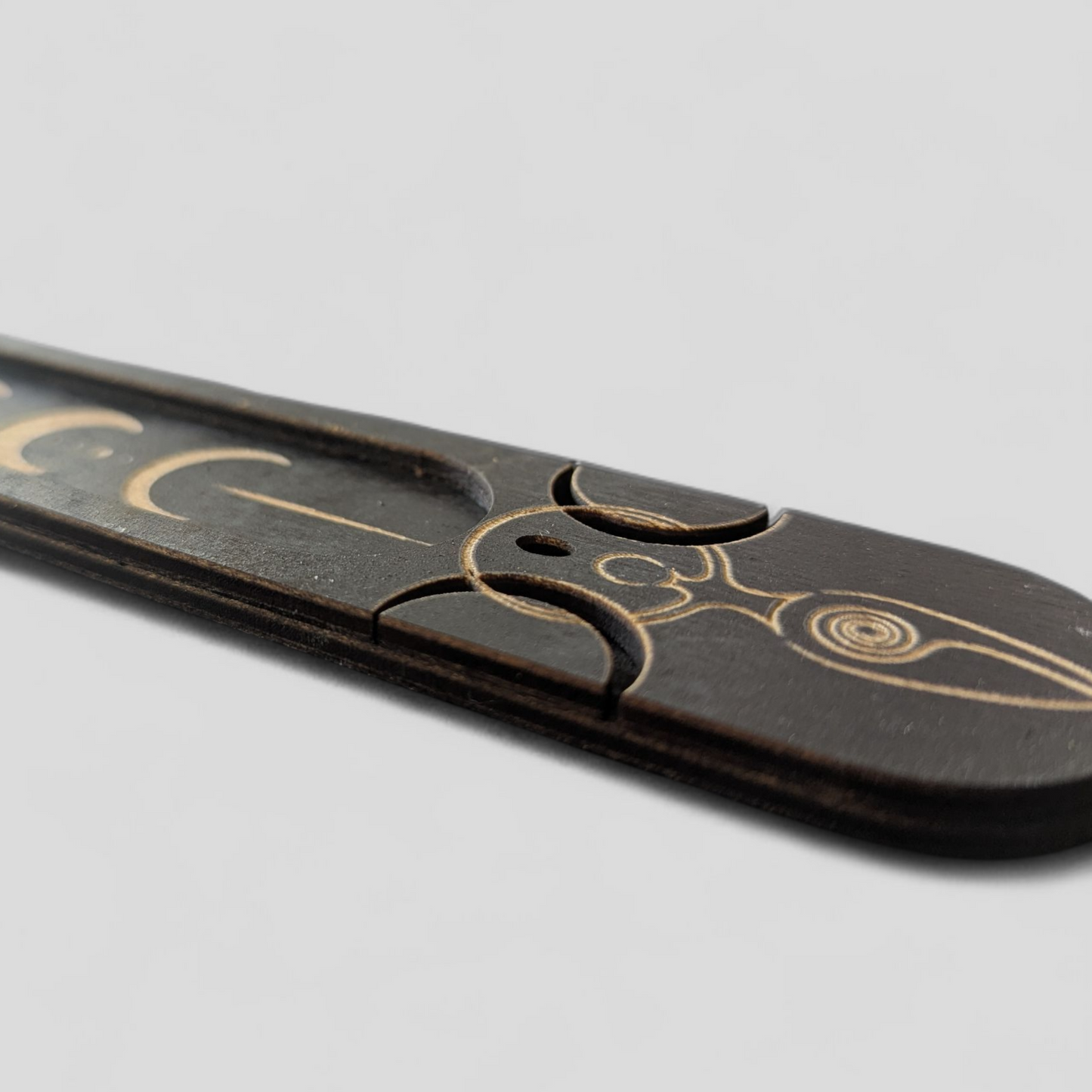 Triple Moon Incense Holder – Handpainted Moon Phase Incense Burner – Witchy Altar Decor