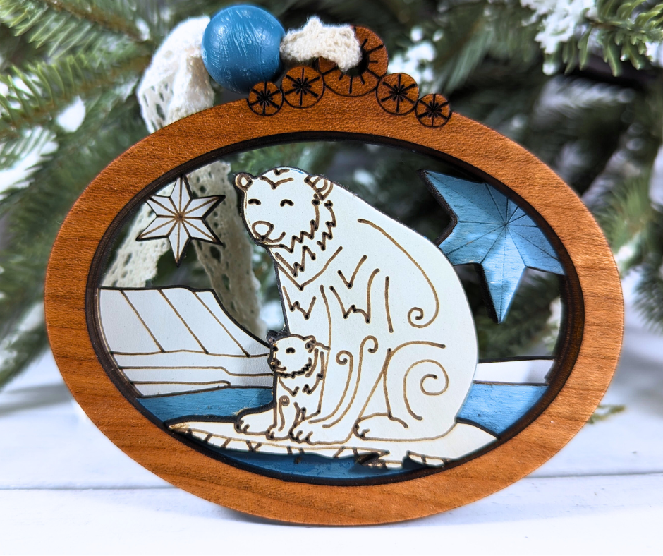 Arctic Animals Collection - Polar Bear Christmas Ornament