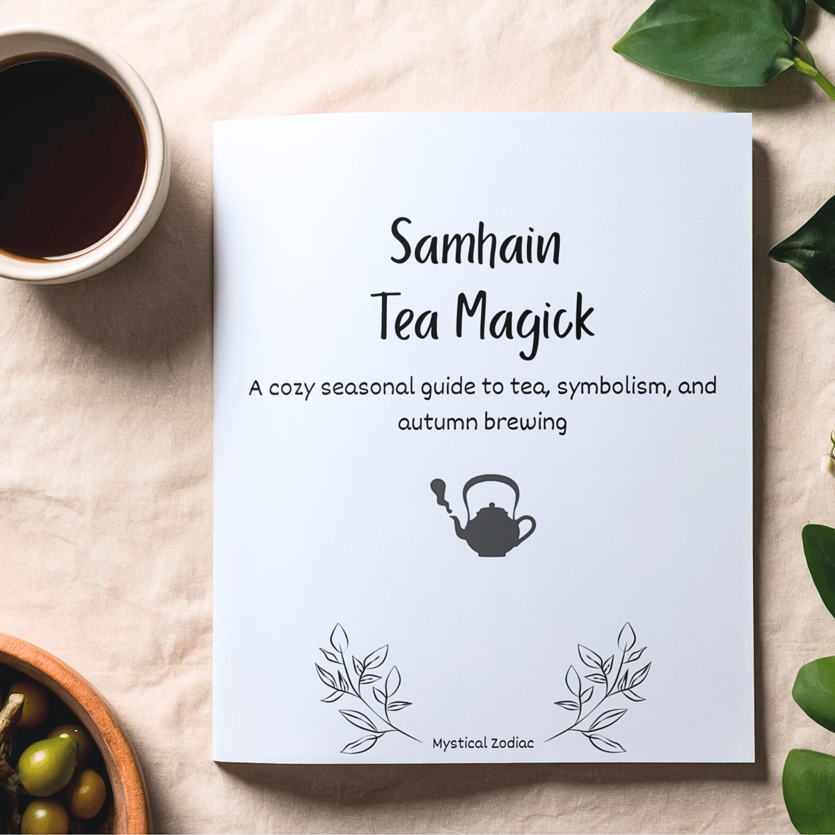 Samhain Tea Magick Guide: Beginner-Friendly Tea Recipes | Printable & Fillable PDF