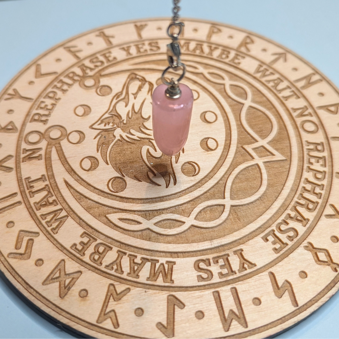 Rose Quartz Pendulum – 3-in-1 Pendulum Bracelet for Divination & Heart-Centered Work