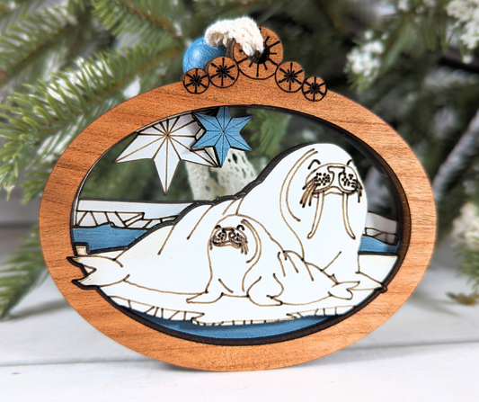 Arctic Animals Collection - Walrus Christmas Ornament